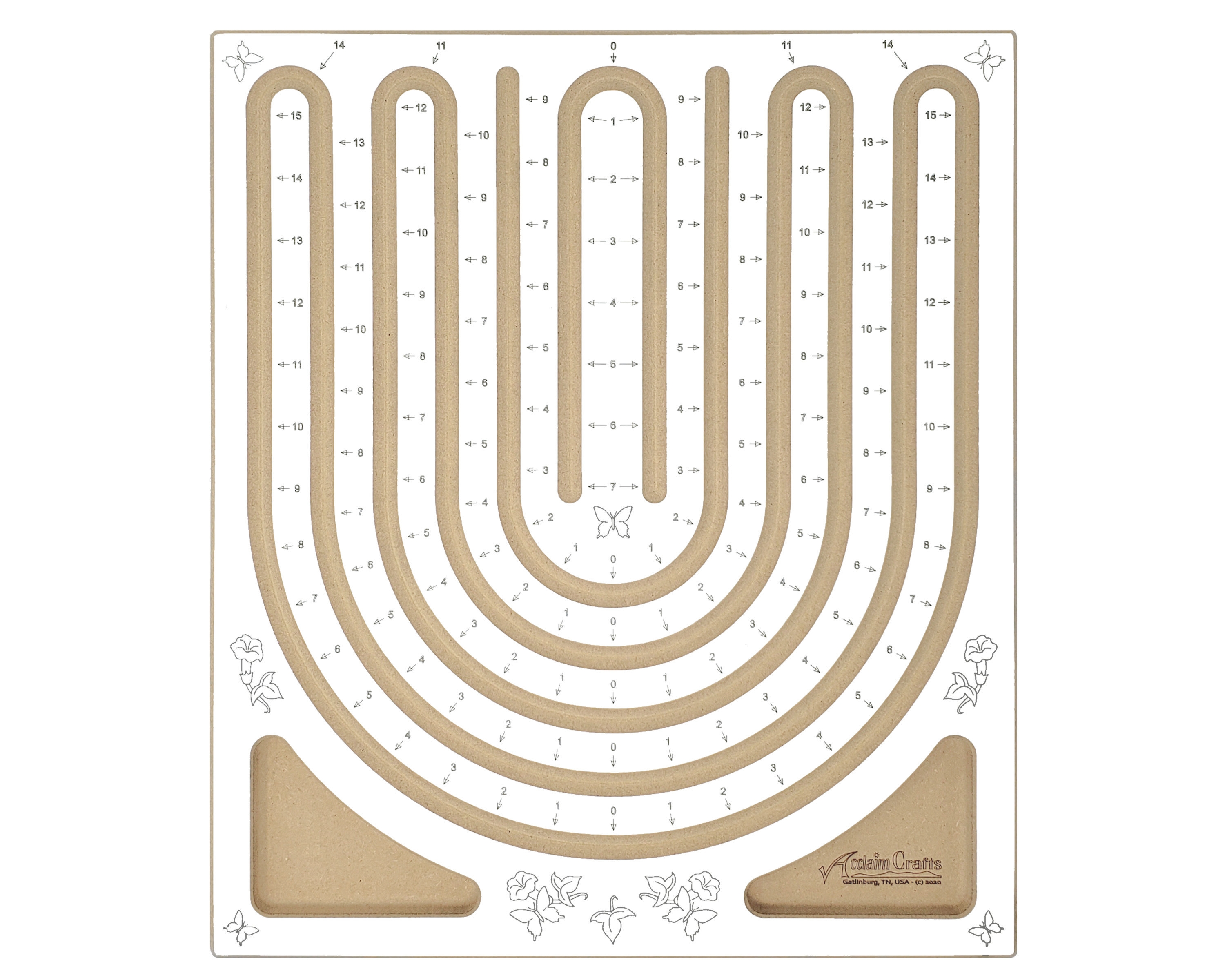 Photo of Acclaim Crafts' multistrand, multipurpose Jewelry Beading Board, a.k.a. the Acclaim Crafts Multiboard